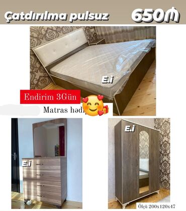 Yataq otağı dəstləri: Çatdırılma pulsuz matras 🎁