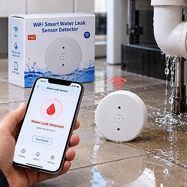 Su detektoru Wifi Su Dedektoru Wifi – Ağıllı Su Sızması Nəzarət