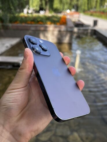 телефон аифон: IPhone 14 Pro, Новый, 128 ГБ, Deep Purple, Зарядное устройство, Защитное стекло, Чехол, 100 %