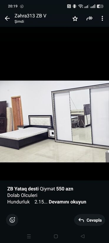 кухонная мебель в баку каталог: *ZB* *Yataq desti* Qiymət *550 azn* Dolab Olculeri Hundurluk 2.15