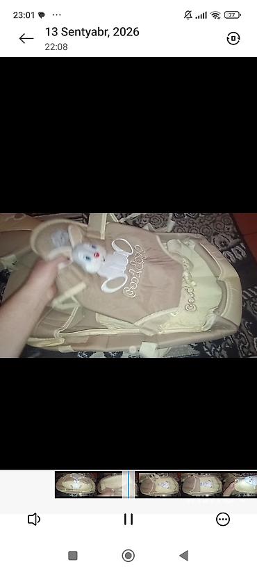 uşaq arabası üçün konvert: Beşik tipli körpə daşıma çantası - Rəng: bej/şampan tonları - Üst — 1