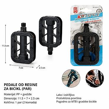 KMT Biciklistički plastični pedal – Dvostruki zrna (par) Opis: -