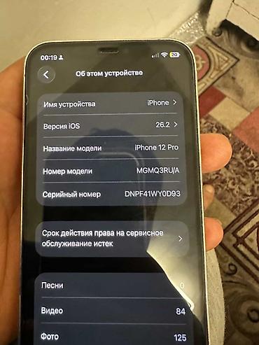 Apple iPhone: IPhone 12 Pro, Б/у, 256 ГБ, Графит, Чехол, 82 % — 2