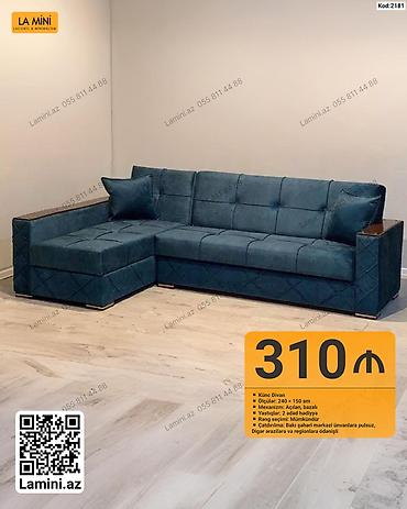 Mebel: Məhsul: Künc divan (Kod: 2181) - Ölçülər: 240 × 150 sm - Mexanizm — 1