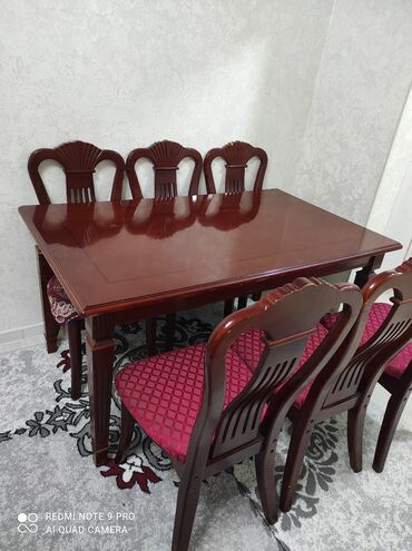 столовый гарнитур стол и стулья: Комплект стол и стулья Для зала, Б/у