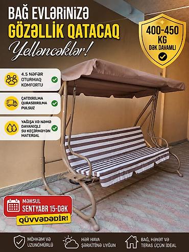 mebel satmaq: Bağ, həyət və terasa ideal yelləncək - 4-5 nəfər üçün rahat oturma — 1