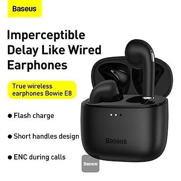 Qulaqcıqlar: Yeni Simsiz (Bluetooth) Qulaqcıqlar, Baseus, rəng - Qara — 2