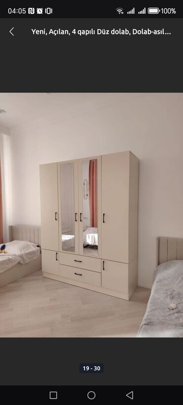 Dolablar: Yeni, Açılan, 4 qapılı Düz dolab, Dolab-asılqan, Azərbaycan — 16