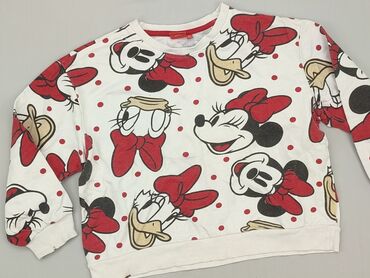 sweterek z myszką miki: Bluza, Disney, 7 lat, 116-122 cm, stan - Dobry