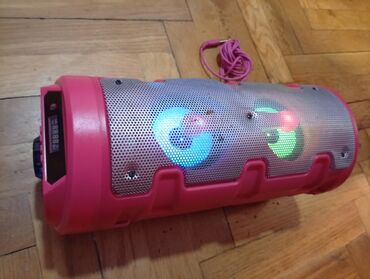 Zvučnici i stereo sistemi: Bluetooth karaoke zvučnik sa mikrofonom – roze - Prenosni cilindrični — 4