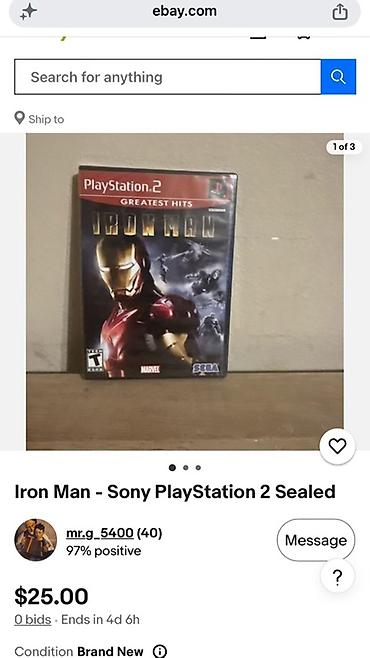 PS2 & PS1 (Sony PlayStation 2 & 1): Məhsul: Iron Man – PlayStation 2 oyunu (SEGA, Marvel) Xüsusiyyətlər — 3