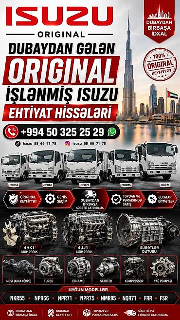 ford transit pompa: Dubaydan birbaşa idxal olunmuş orijinal işlənmiş Isuzu ehtiyat — 1