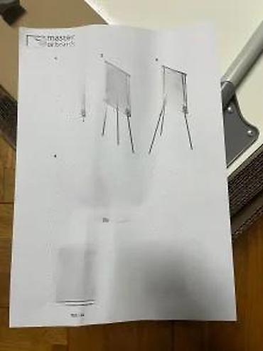 Ostali kancelarijski nameštaj: Flipchart Coyote – tronožac, sklopiv - Magnetna bela tabla sa — 24