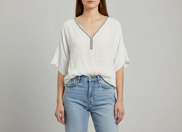 bluzki dopasowane eleganckie: Women's blouse, size M