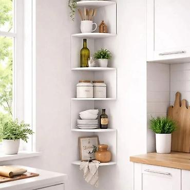 Ostali nameštaj: Ugaona zidna polica – moderan zig-zag dizajn Idealna je za — 6