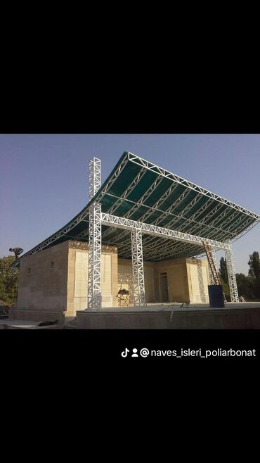 Dam işləri: Polkarbonatin satişi ve montaji 
Polikarbonat satişi 140-180m arasi — 11