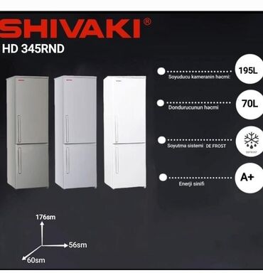 yeni soyuducular: Yeni 2 qapılı Shivaki Soyuducu Satılır, Kredit var