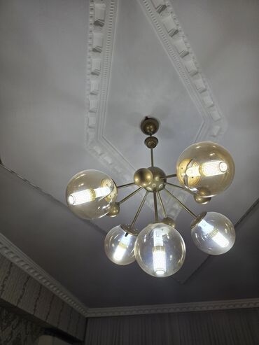 spot işıqlar: Çılçıraq, 5 lampa, Şüşə