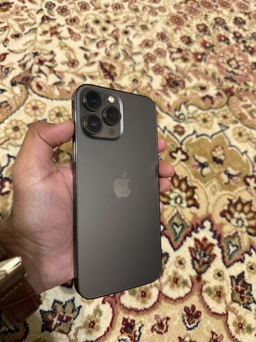 авто сигналка: IPhone 13 Pro Max, Колдонулган, 256 ГБ, Space Gray, Каптама, 90 %
