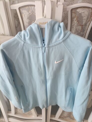 найк теч флиск: Мужская толстовка, S (EU 36), Nike, Б/у, цвет - Синий, Самовывоз