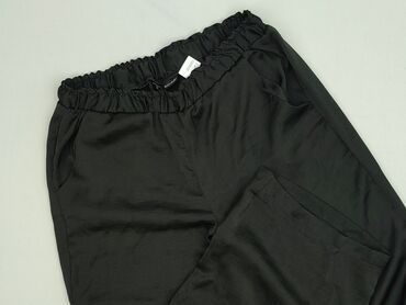 czarne legginsy z wysokim stanem push up: Bodyflirt, Material trousers for women, size M (EU 38)