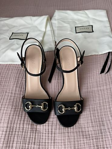 Basanoşka və səndəllər: Gucci, Ölçü: 36, rəng - Qara, İşlənmiş — 3