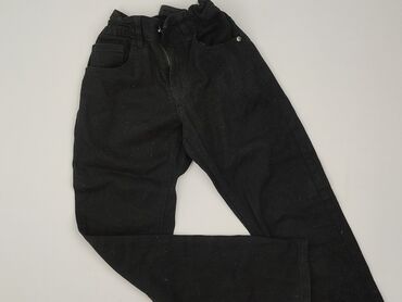 szerokie eleganckie spodnie: Spodnie jeansowe, H&M, 9 lat, 128/134, stan - Bardzo dobry