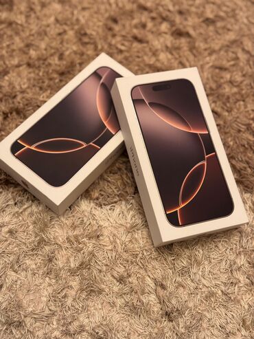 Apple iPhone: IPhone 16 Pro, 256 GB, Desert Titanium, Barmaq izi, Face ID, Sənədlərlə