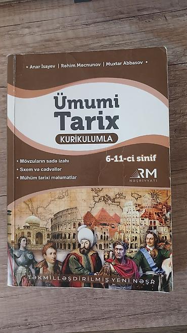 anar isayev: Ümumi Tarix – Kurikulumla (6–11-ci sinif) Nəşriyyat: RM Nəşriyatı — 1