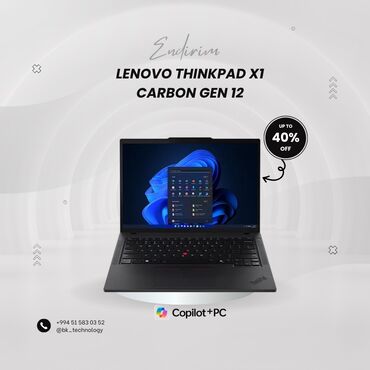 kondisaner bk: Yeni Lenovo ThinkPad, 14 ", Intel Core i7, 512 GB, Ünvandan götürmə, Ödənişli çatdırılma, Rayonlara çatdırılma