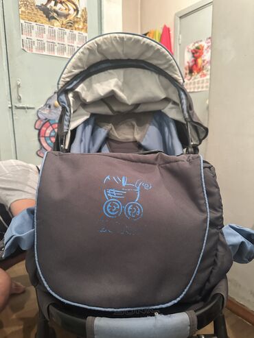 Коляски: Коляска, цвет - Голубой, Б/у — 14