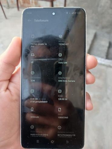 Мобильные телефоны и аксессуары: Tecno Spark 10 Pro, 128 ГБ, цвет - Белый, Две SIM карты — 3