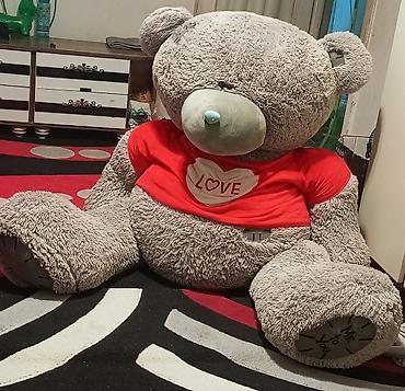 oyunca: Böyük ölçülü peluş ayı oyuncağı - Rəng: boz gövdə, açıq boz burun - — 1