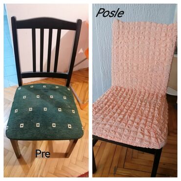 elastične navlake za stolice: Pamuk, Za stolice, bоја - Narandžasta