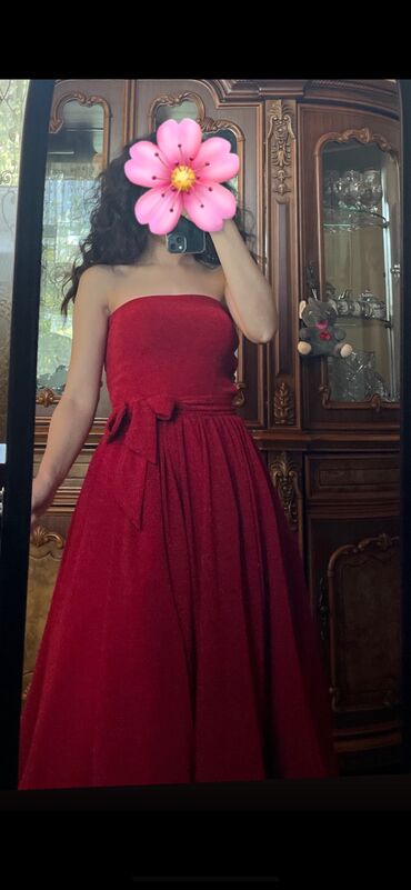 qırmızı don: Вечернее платье, Миди, S (EU 36)