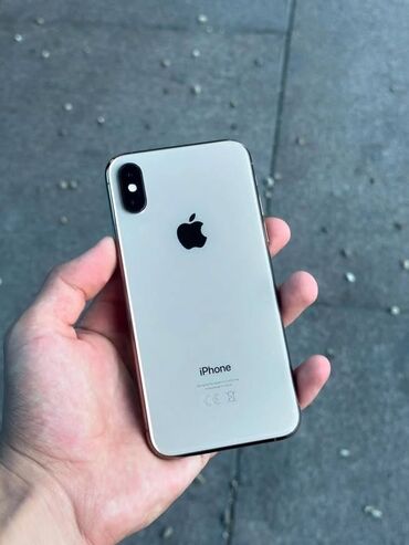 Apple iPhone: IPhone Xs, 64 GB, Natural Titanium, Zəmanət, Barmaq izi, Simsiz şarj