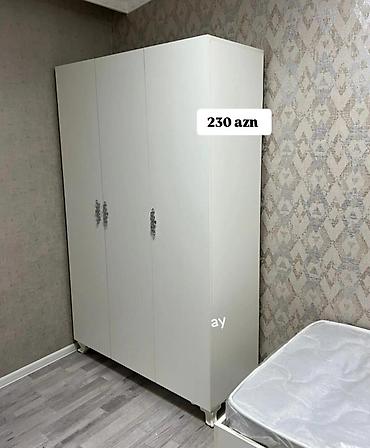 qolbaq şəkilləri: Məhsul: Ağ rəngdə 3 qapılı paltar dolabı Qiymət: 230 AZN Təsvir: - — 1