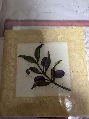 Kuhinjski tekstil: Dekorativne salvete za dekupaz razni motivi. - Set papirnih salveta — 25