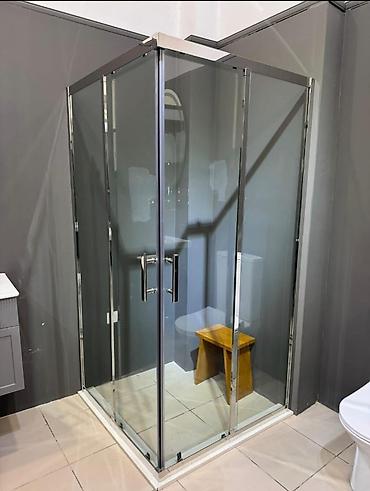 Duş kabinası – kvadrat formalı, sürgülü qapılı - Künc yerləşdirmə lalafo.az -da Duş kabinası – kvadrat formalı, sürgülü qapılı - Künc yerləşdirmə