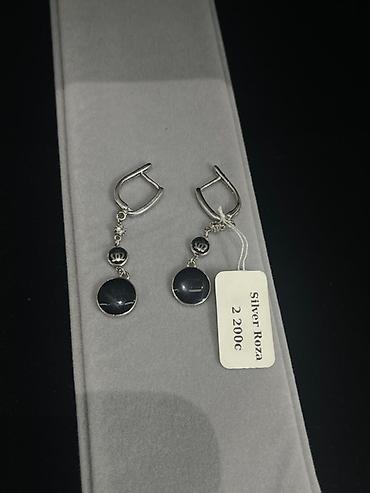 Серебряные серьги: Серебряные серьги, Проба 925, Фианит, Женские — 21