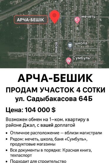 земля 1 га: 4 соток, Для строительства, Красная книга, Тех паспорт