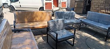 heyet ucun divan: Metall karkaslı yumşaq mebel dəsti - Tərkib: 2 ədəd ikinəfərlik — 3