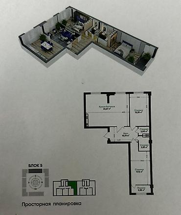 12: 3 комнаты, 85 м², Элитка, 12 этаж — 2