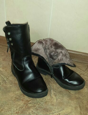 детская обувь зимние сапоги: Сапоги, Размер: 36, цвет - Черный