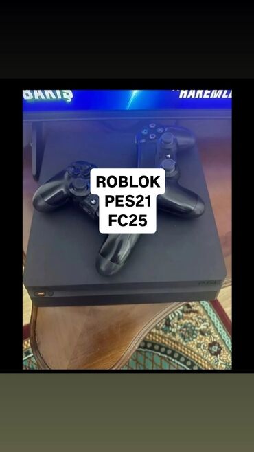 pes oyunu: PlayStation 4 Slim 500 GB yadaş içnde pes 21 fc25 Roblok oyun var