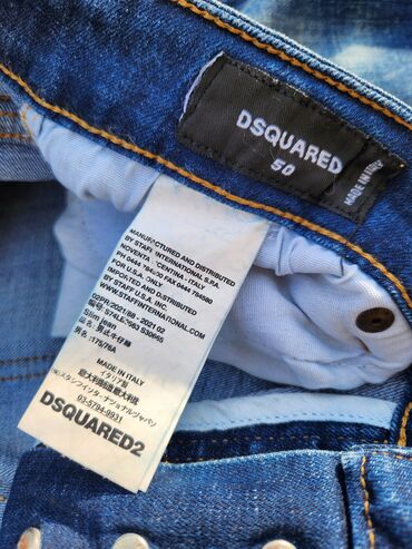 Farmerke: Muske farmerke L vel Poluobim struka 45do 50 cm,duzina 105 cm,imaju — 3