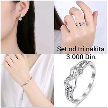 mona torba bez: Elegantni posrebreni set od tri komada nakita sa žigom S925 od — 2