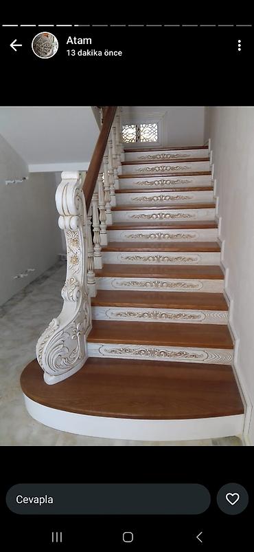 mansard: Yeni Pilləkən məhəccəri, Taxta, Ödənişli çatdırılma — 1
