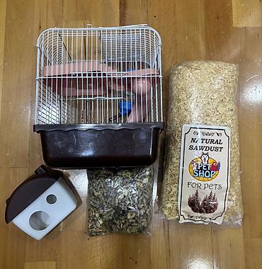 mal bazari: Hamster və ya kiçik gəmiricilər üçün tam dəst: - İki mərtəbəli qəfəs — 1