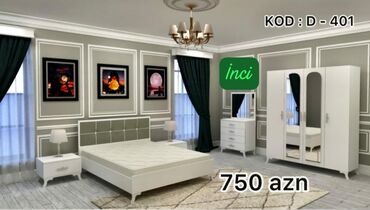 künc mebel: İkinəfərlik çarpayı, Dolab, Termo, 2 tumba, Azərbaycan, Yeni